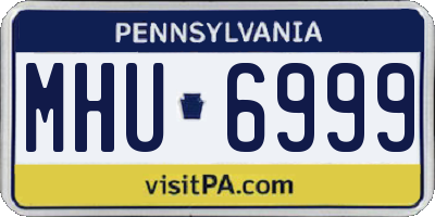 PA license plate MHU6999