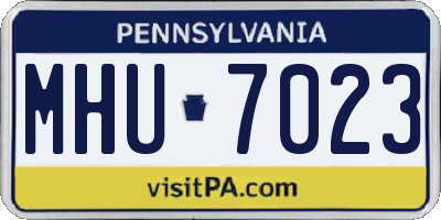 PA license plate MHU7023