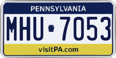 PA license plate MHU7053