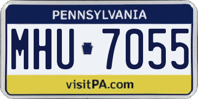 PA license plate MHU7055