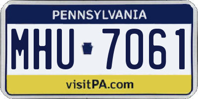 PA license plate MHU7061
