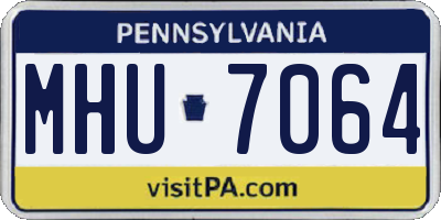 PA license plate MHU7064