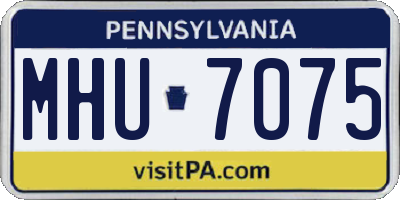 PA license plate MHU7075