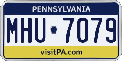 PA license plate MHU7079