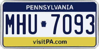 PA license plate MHU7093