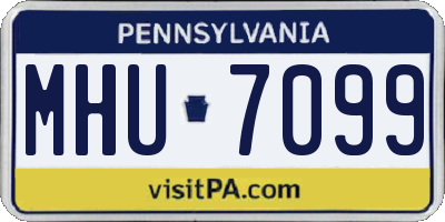 PA license plate MHU7099