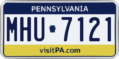 PA license plate MHU7121