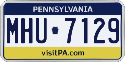 PA license plate MHU7129