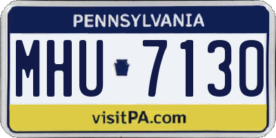 PA license plate MHU7130
