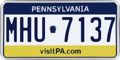 PA license plate MHU7137