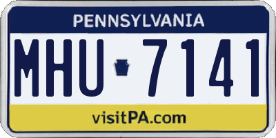 PA license plate MHU7141