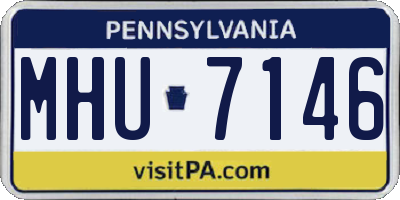 PA license plate MHU7146