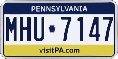 PA license plate MHU7147