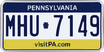 PA license plate MHU7149