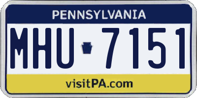 PA license plate MHU7151