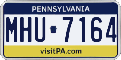 PA license plate MHU7164