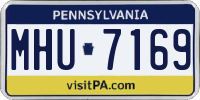 PA license plate MHU7169