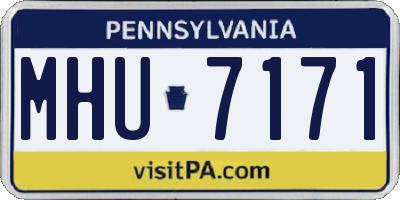 PA license plate MHU7171