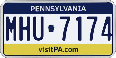 PA license plate MHU7174