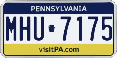 PA license plate MHU7175