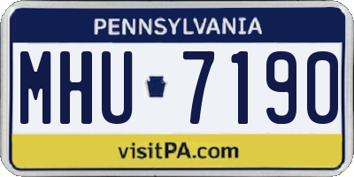 PA license plate MHU7190