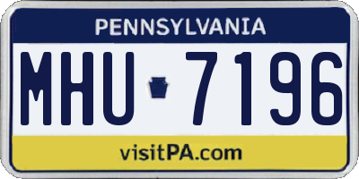 PA license plate MHU7196