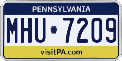 PA license plate MHU7209