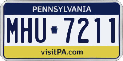 PA license plate MHU7211