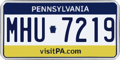 PA license plate MHU7219