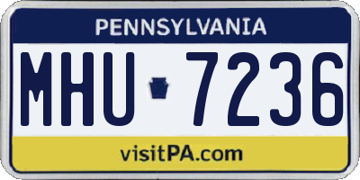 PA license plate MHU7236