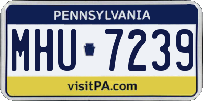 PA license plate MHU7239