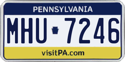 PA license plate MHU7246