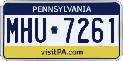 PA license plate MHU7261