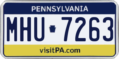 PA license plate MHU7263
