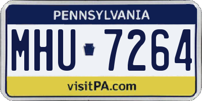 PA license plate MHU7264
