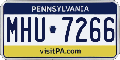 PA license plate MHU7266