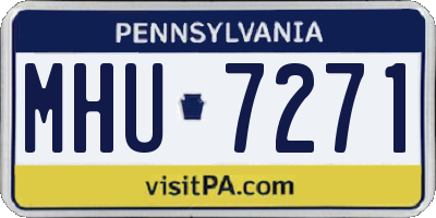 PA license plate MHU7271