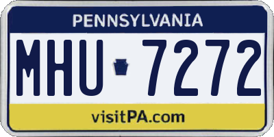 PA license plate MHU7272