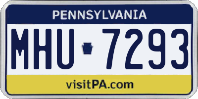 PA license plate MHU7293