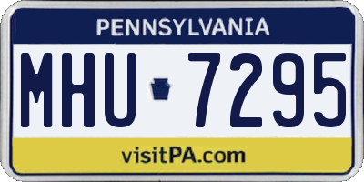 PA license plate MHU7295