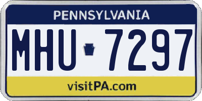 PA license plate MHU7297