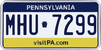 PA license plate MHU7299