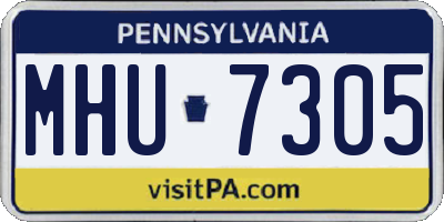 PA license plate MHU7305