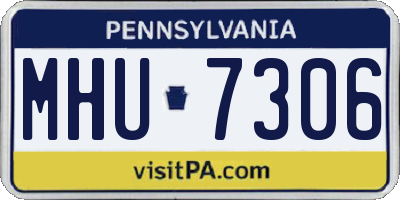 PA license plate MHU7306
