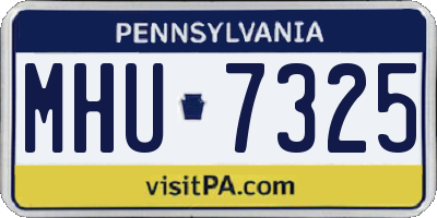 PA license plate MHU7325