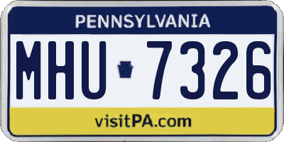 PA license plate MHU7326