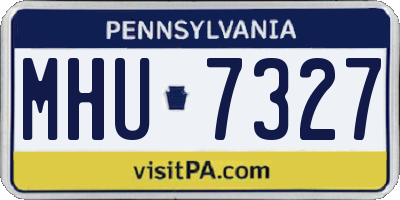 PA license plate MHU7327