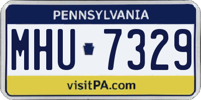 PA license plate MHU7329