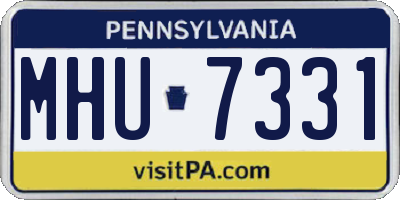 PA license plate MHU7331