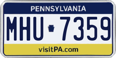 PA license plate MHU7359